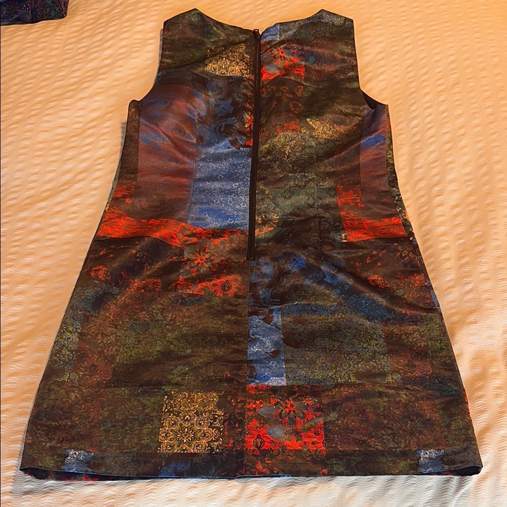 Alice + Olivia Multicolor Patchwork Mini Dress - image 2